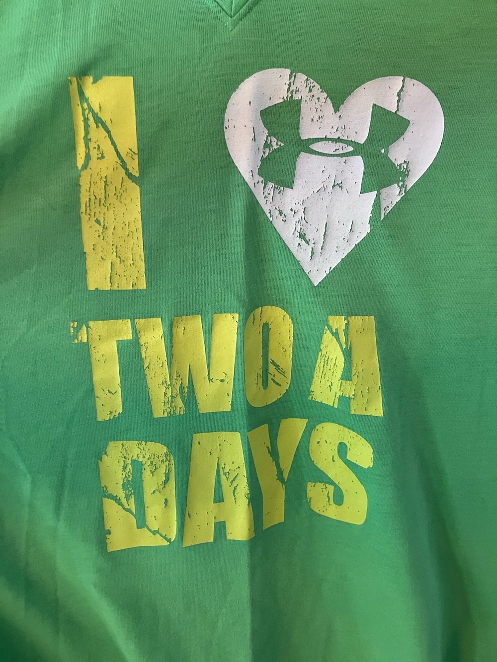 Under Armour Bright Green Tee with Yellow and White Graphic